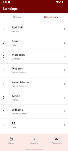 Constructor Standings
